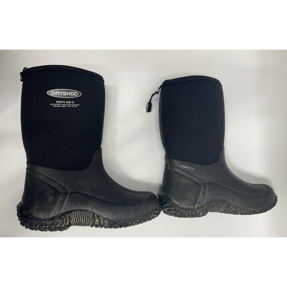 Dryshod Tuffy Boots: Kids Size 1 Black Waterproof Insulated 10-75 Degree Comfort - Picture 6 of 10